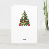 クリスマスツリーラブラドールスリーホリデーカード シーズンカード (裏面)