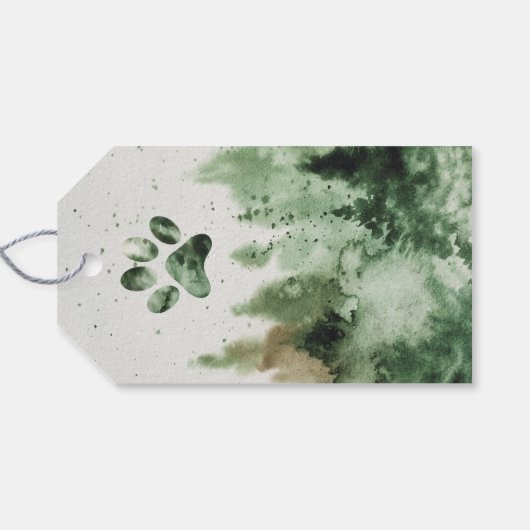 クリスマスツリーラブラドールリトリエバーサンタドッグパティー ギフトタグ (裏面横)