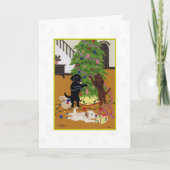 クリスマスツリーラブラドール雪 シーズンカード (正面)