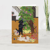 クリスマスツリーラブラドール シーズンカード (正面)