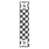 クリスマスツリーランチバッファロープリッドサンタ ショートテーブルランナー (正面)