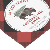 クリスマスツリーランチバッファローレッドプリッドサンタ ショートテーブルランナー (コーナー)