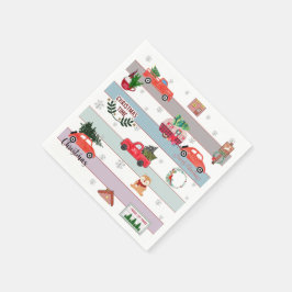 クリスマスツリーラン スタンダードカクテルナプキン