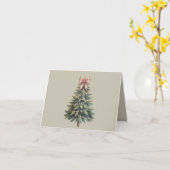 クリスマスツリーリボン コケット クリスマス カード (黄色い花)