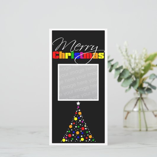 クリスマスツリーレインボー シーズンカード (スタンド正面)