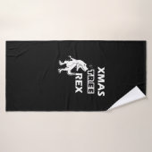 クリスマスツリーレックスおもしろい – 恐竜クリスマスティー。 バスタオル (バスタオル)