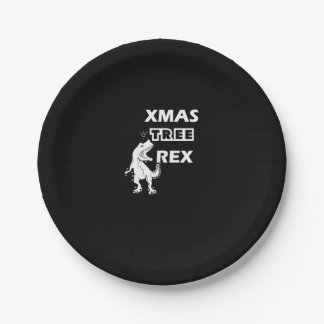 クリスマスツリーレックスおもしろい – 恐竜クリスマスティー。 ペーパープレート