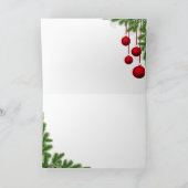 クリスマスツリーレッドコンテンポラリー金ゴールド シーズンカード (内部)