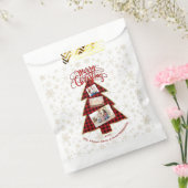 クリスマスツリーレッドバッファロー金ゴールド写真メリークリスマス フェイバーバッグ