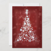 クリスマスツリーレッドホリデー結婚式招待状 招待状 (裏面)