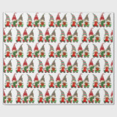 クリスマスツリーレッド格言ウォーターカラーホリデー ラッピングペーパー (フラット)