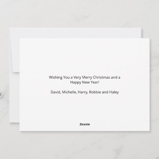 クリスマスツリーレトロヴィンテージ赤 シーズンカード (裏面)