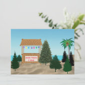 クリスマスツリーロットアットザビーチ招待状 招待状 (スタンド正面)