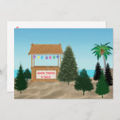 クリスマスツリーロットアットザビーチ招待状 招待状 (正面/裏面)