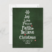 クリスマスツリーワード シーズンポストカード (正面/裏面)