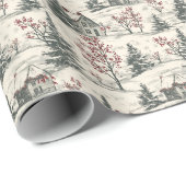 クリスマスツリーヴィレッジ | トイレデジュイグリーン ラッピングペーパー (ロールコーナー)