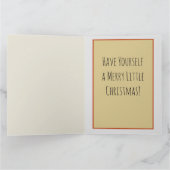 クリスマスツリーヴィンテージイラストレーションアートの子 カード (内部)