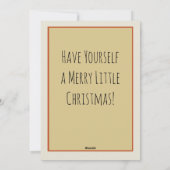 クリスマスツリーヴィンテージイラストレーションアートの子 シーズンカード (裏面)