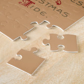 クリスマスツリーヴィンテージイラストレーションアートの子 ジグソーパズル (側面)