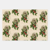 クリスマスツリーヴィンテージイラストレーションアートの子 ラッピングペーパーシート (正面2)