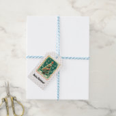 クリスマスツリーヴィンテージスタンプ ギフトタグ (より糸付き)