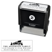 クリスマスツリーヴィンテージトラック差出人住所スタンプ セルフインキングスタンプ (インサイチュ)