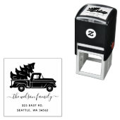 クリスマスツリーヴィンテージトラック差出人住所 セルフインキングスタンプ (インサイチュ)