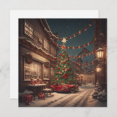 クリスマスツリーヴィンテージホリデーカード シーズンカード (正面/裏面)