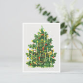 クリスマスツリーヴィンテージホリデーポストカード シーズンポストカード (スタンド正面)