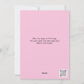 クリスマスツリーヴィンテージレトロキャットホリデーカード シーズンカード (裏面)