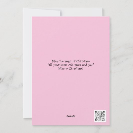 クリスマスツリーヴィンテージレトロキャットホリデーカード シーズンカード (裏面)