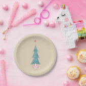 クリスマスツリーヴィンテージ1950sアート ペーパープレート (パーティー)