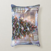 クリスマスツリーヴィンテージ アクセントクッション (正面(垂直))