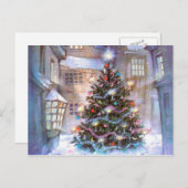 クリスマスツリーヴィンテージ シーズンポストカード (正面/裏面)