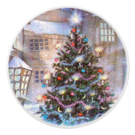 クリスマスツリーヴィンテージ セラミックノブ