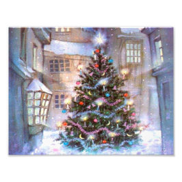 クリスマスツリーヴィンテージ フォトプリント           