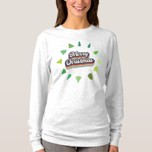 クリスマスツリーヴィンテージ#4 Tシャツ (正面)