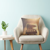 クリスマスツリー上のバン、ボトルブラシの木 クッション (椅子)