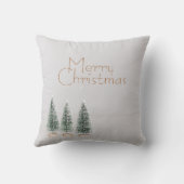 クリスマスツリー上のバン、ボトルブラシの木 クッション (裏面)