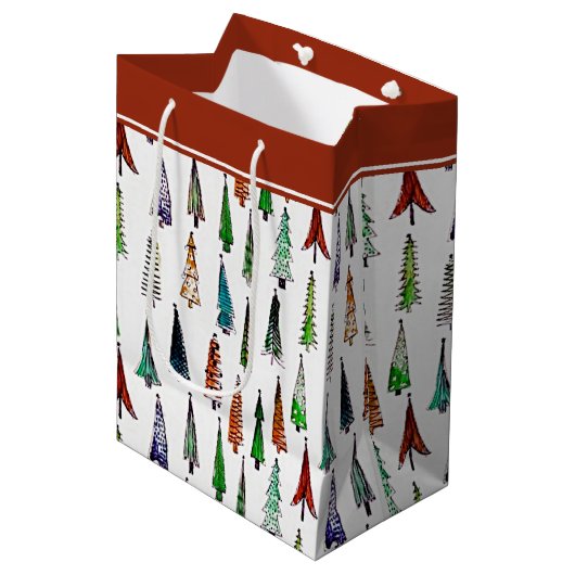 クリスマスツリー中抱き枕 ミディアムペーパーバッグ (正面アングル)