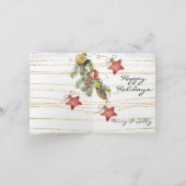 クリスマスツリー乾燥フルーツ、ナッツ、金ゴールド紫 シーズンカード (内部)