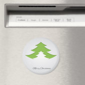クリスマスツリー付きの灰色の背景 マグネット (インサイチュ (食洗機))