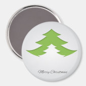 クリスマスツリー付きの灰色の背景 マグネット (正面/裏面)
