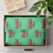 クリスマスツリー付きオフロードSUV 薄葉紙 (ギフト)