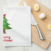 クリスマスツリー付きクリスマスタオル キッチンタオル (四つ折り)