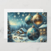 クリスマスツリー付きクリスマスホーム6 ポストカード (正面/裏面)