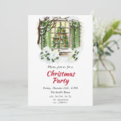クリスマスツリー付きクリスマス招待状 招待状 (スタンド正面)