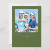 クリスマスツリー付きゴルフカート・グリーンフォト シーズンカード (裏面)