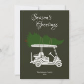 クリスマスツリー付きゴルフカート・ダークグリーン写真 シーズンカード (正面)