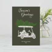 クリスマスツリー付きゴルフカート・ダークグリーン写真 シーズンカード (スタンド正面)